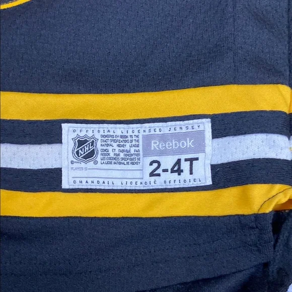 BRUINS Reebok Kids Black and Yellow Hockey Jersey 2-4T